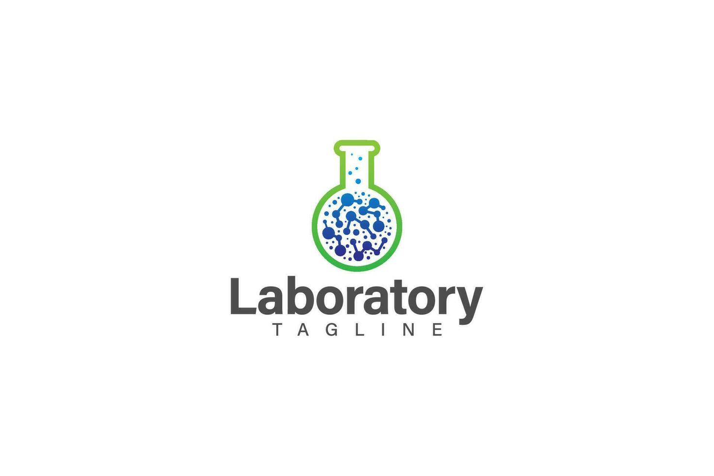 Laboratory bottles logo vector design