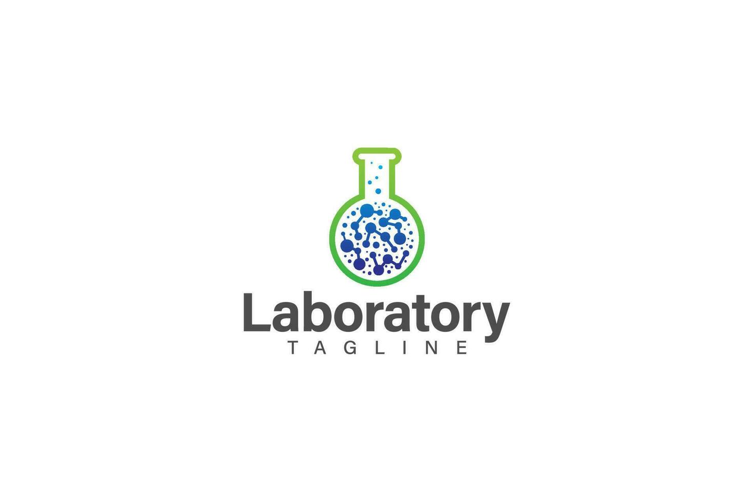 diseño de vector de logotipo de botellas de laboratorio