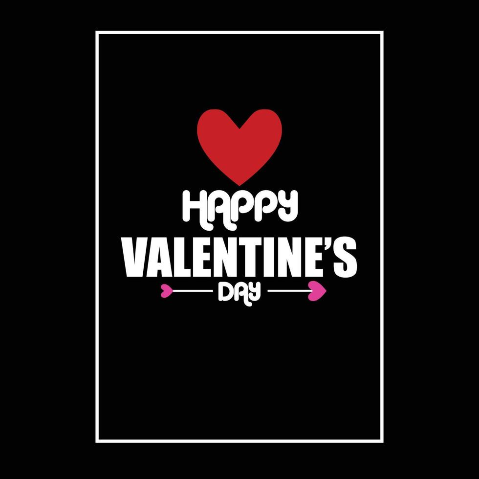 Happy valentines day holidays quotes design vector