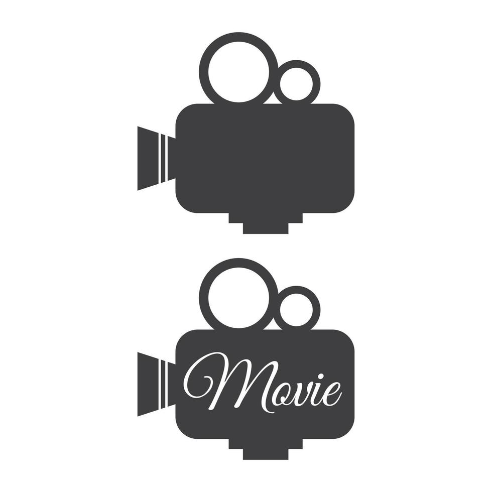 Movie camera icon production film icon sign symbol design vector