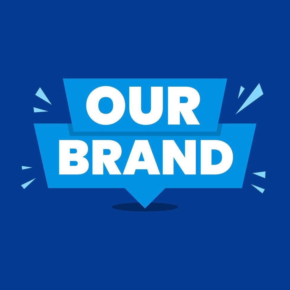 Our brand company product success banner template icon design vector