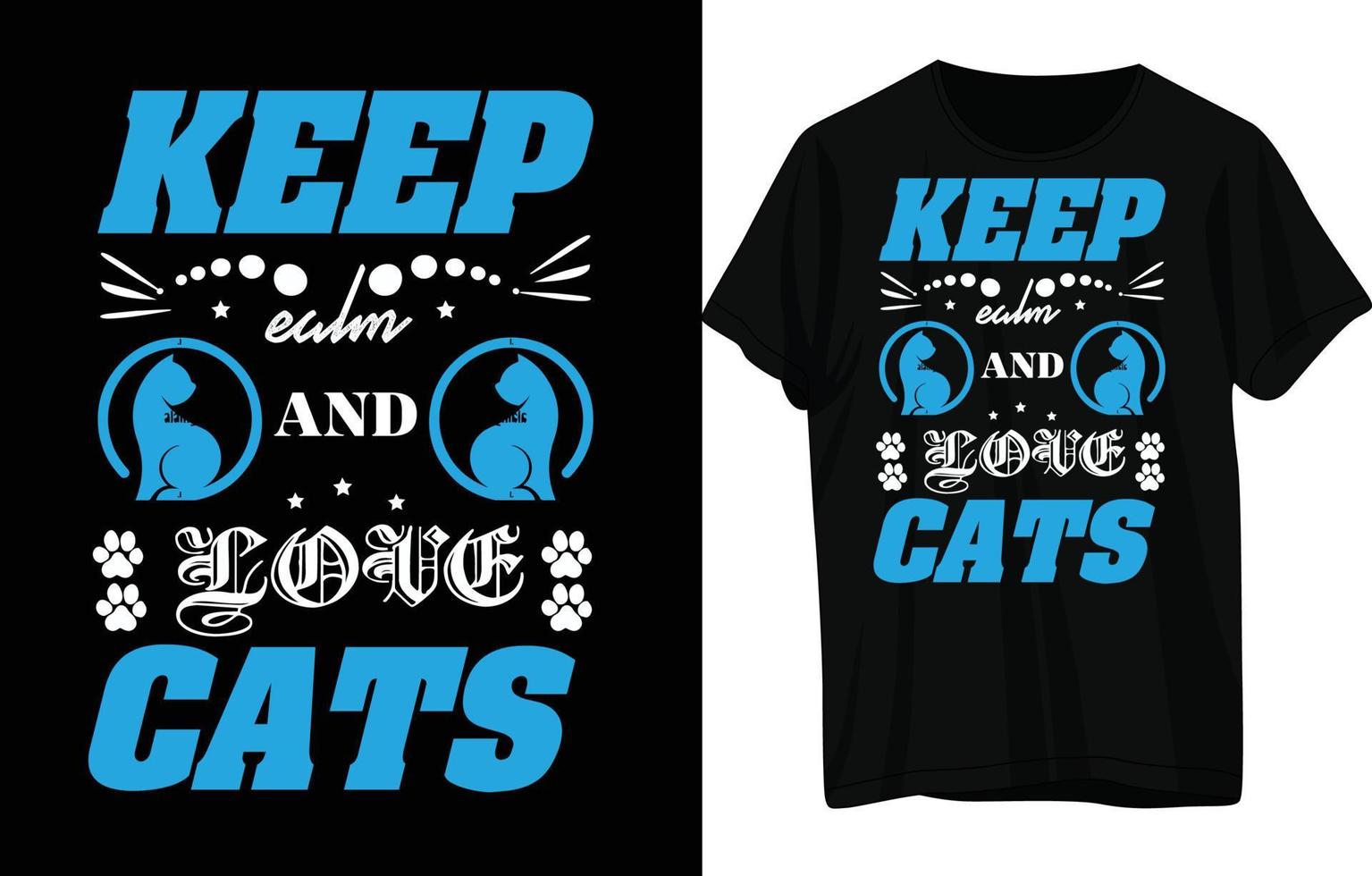 Cat T shirt Design vector