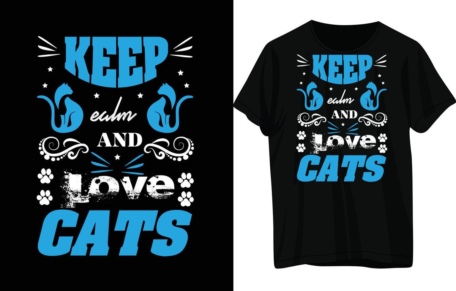 Cat T shirt Design vector