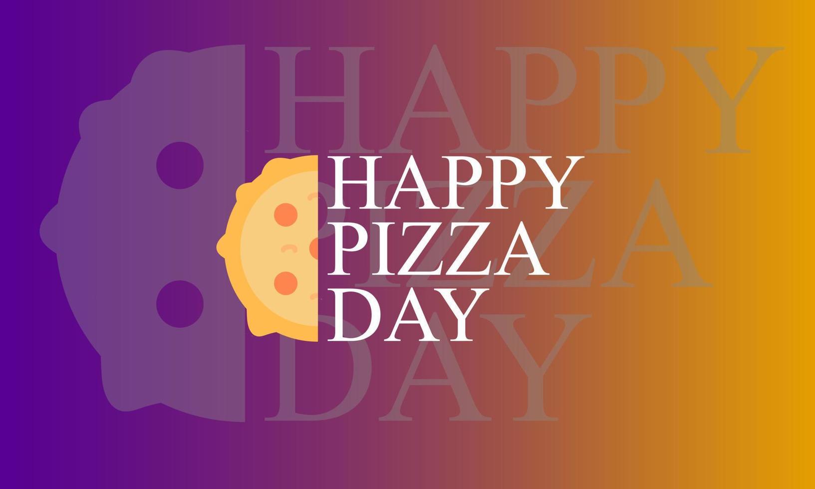 día nacional de la pizza. 9 de febrero. concepto de vacaciones. plantilla para fondo, banner, tarjeta vector