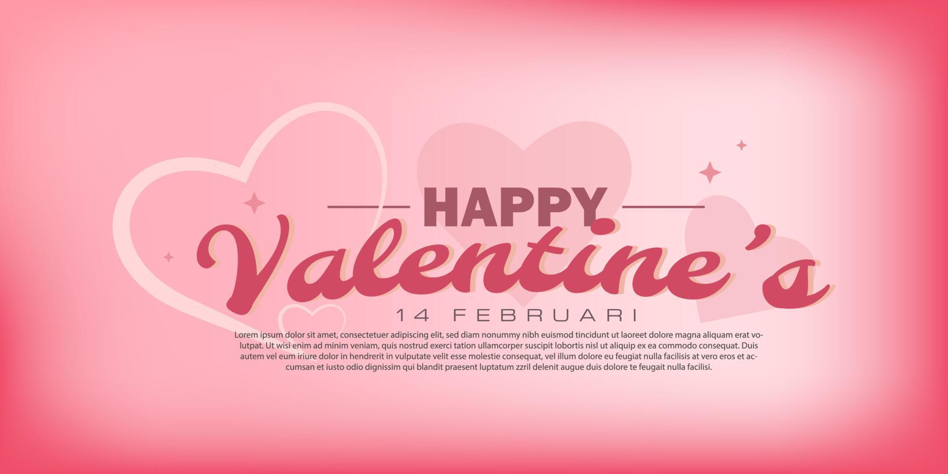 happy valentine day background, vector design suitable for banners.