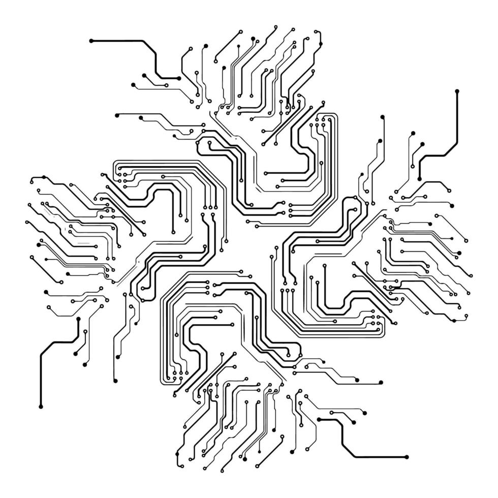Circuit board lines vector illustration. Digital technology texture.
