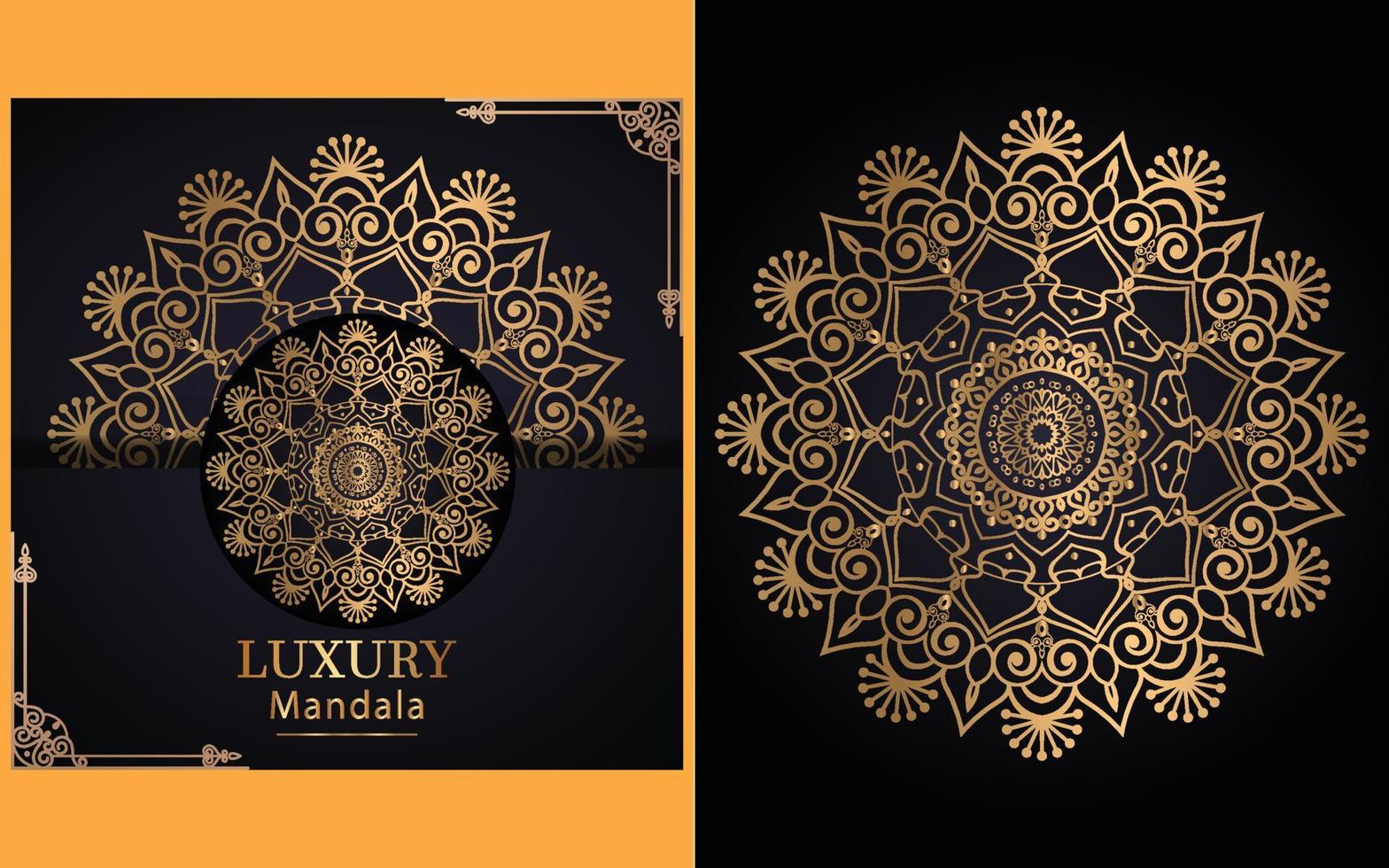 fondo de diseño de mandala ornamental de lujo en color dorado para ti vector