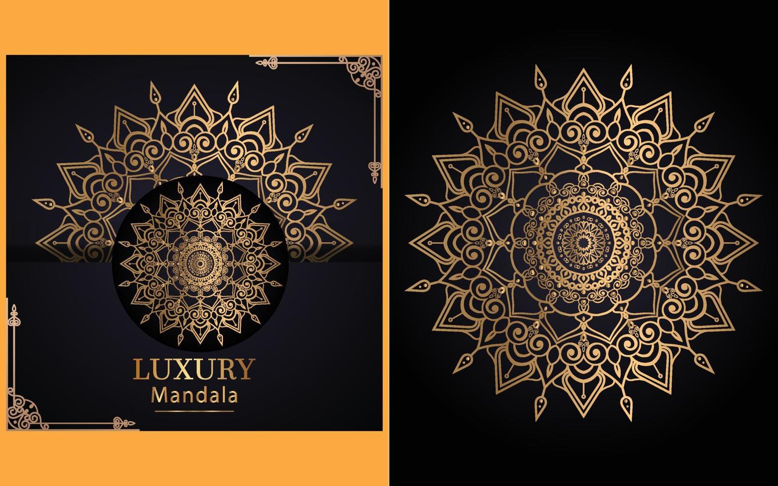 fondo de diseño de mandala ornamental de lujo en color dorado para ti vector