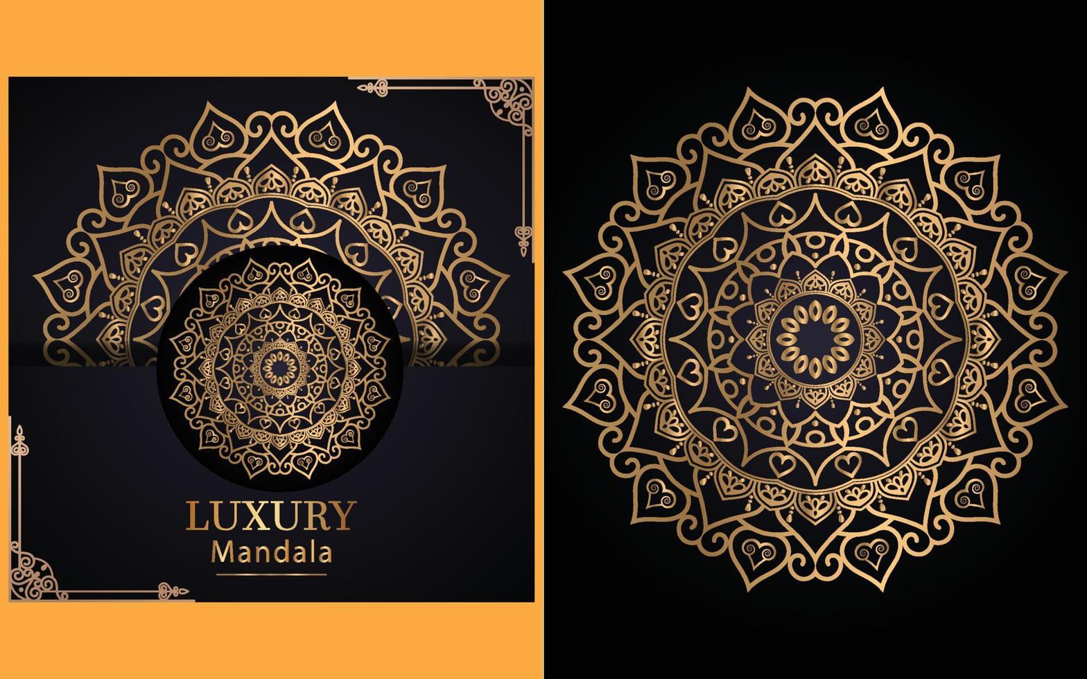 fondo de diseño de mandala ornamental de lujo en color dorado para ti vector