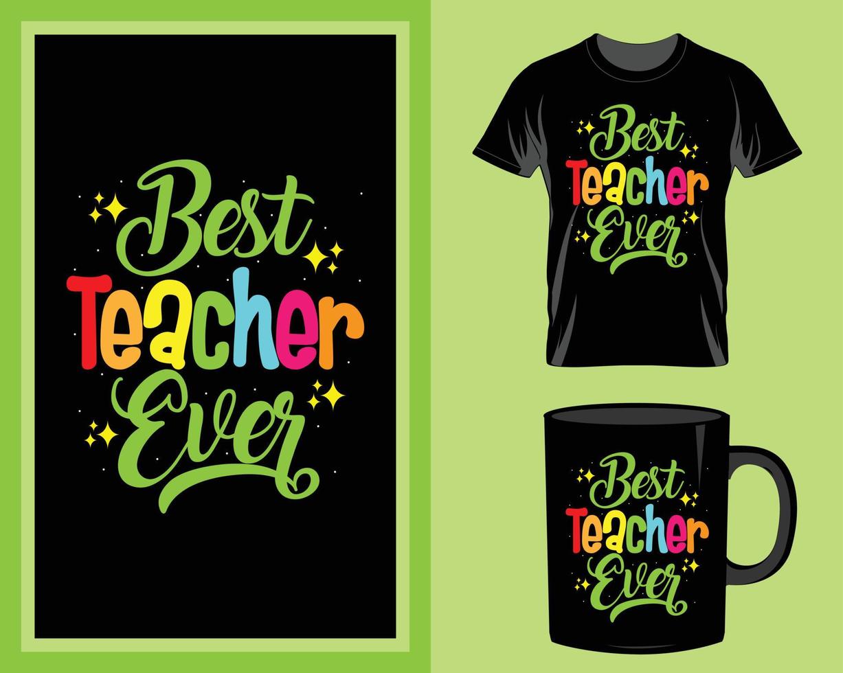 Best Teacher t shirt and mug design vector for print item, teacher quotes vector, teacher typography