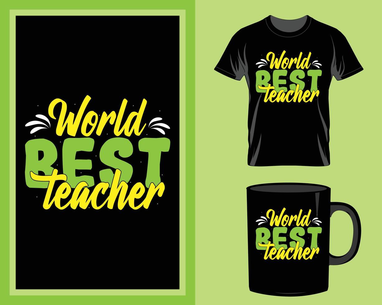 World best Teacher t shirt and mug design vector for print item, teacher quotes vector, teacher typography