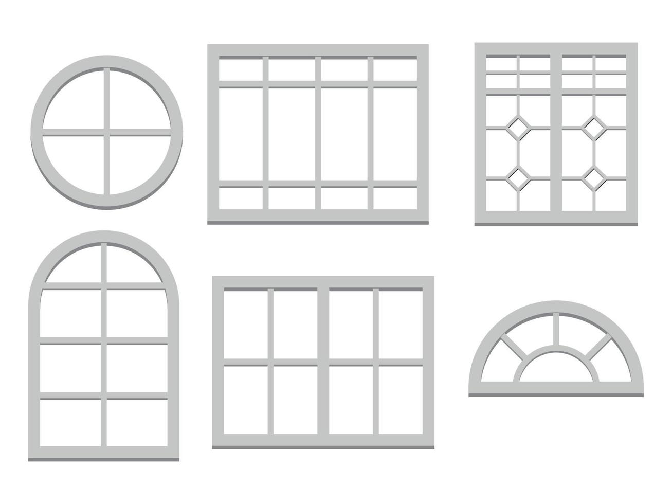 Set of icons on a theme windows vector