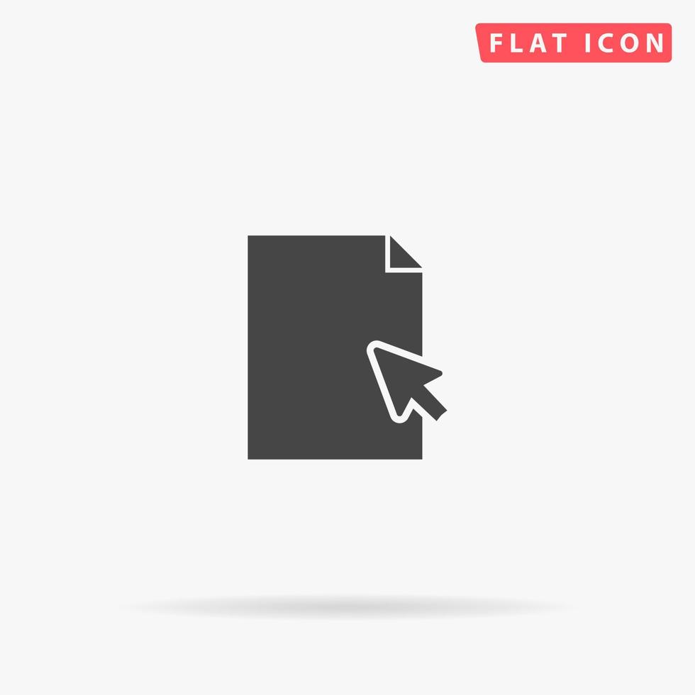 Drop File flat vector icon. Glyph style sign. Simple hand drawn illustrations symbol for concept infographics, designs projects, UI and UX, website or mobile application.