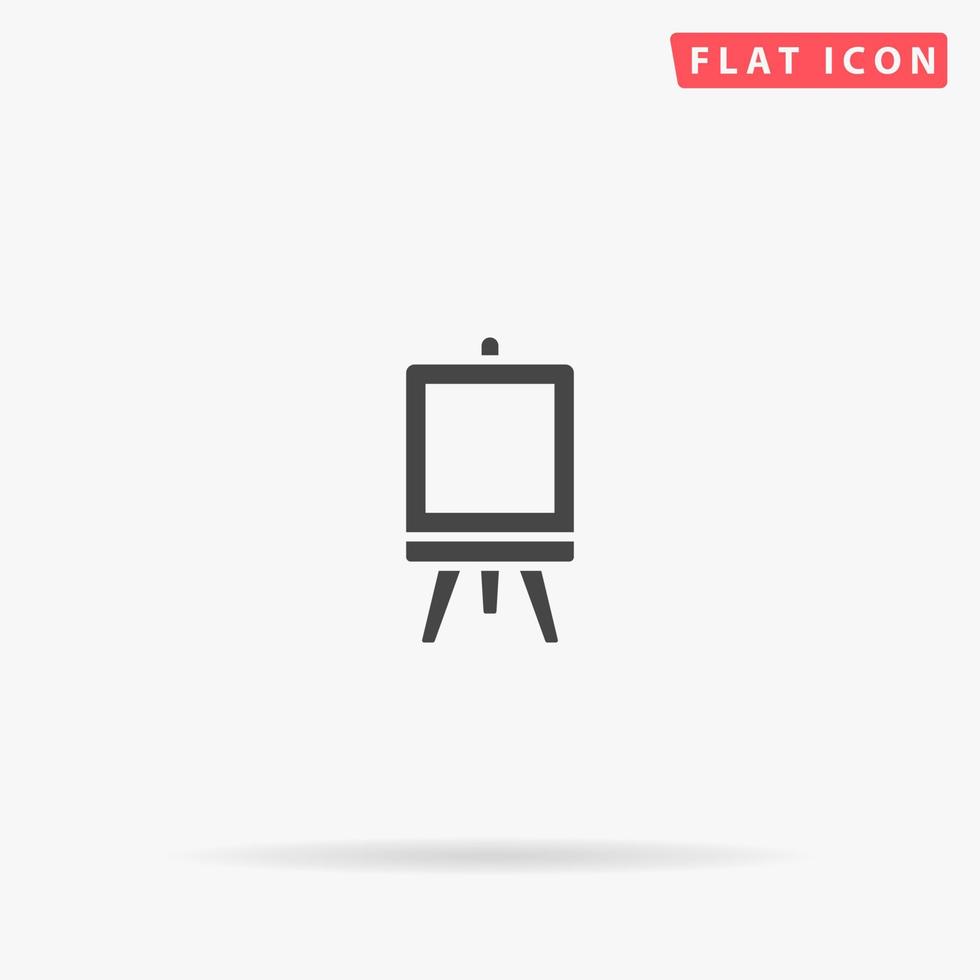 Flipchart flat vector icon. Glyph style sign. Simple hand drawn illustrations symbol for concept infographics, designs projects, UI and UX, website or mobile application.