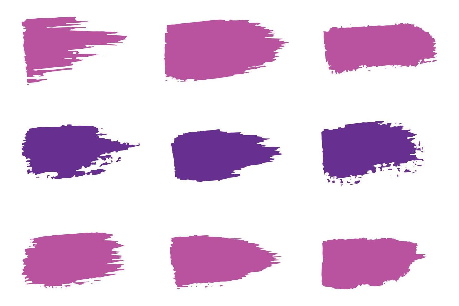 Colorful brush stroke set, grungy ink brush strokes, dirty strokes set vector