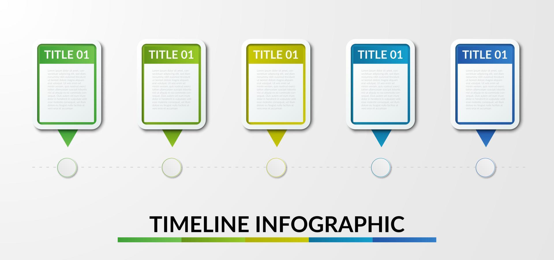 infografía de negocios. vector de diseño de infografías de línea de tiempo. plantilla de opciones de infografía abstracta. ilustración vectorial concepto de negocio con 5 opciones, pasos o procesos.