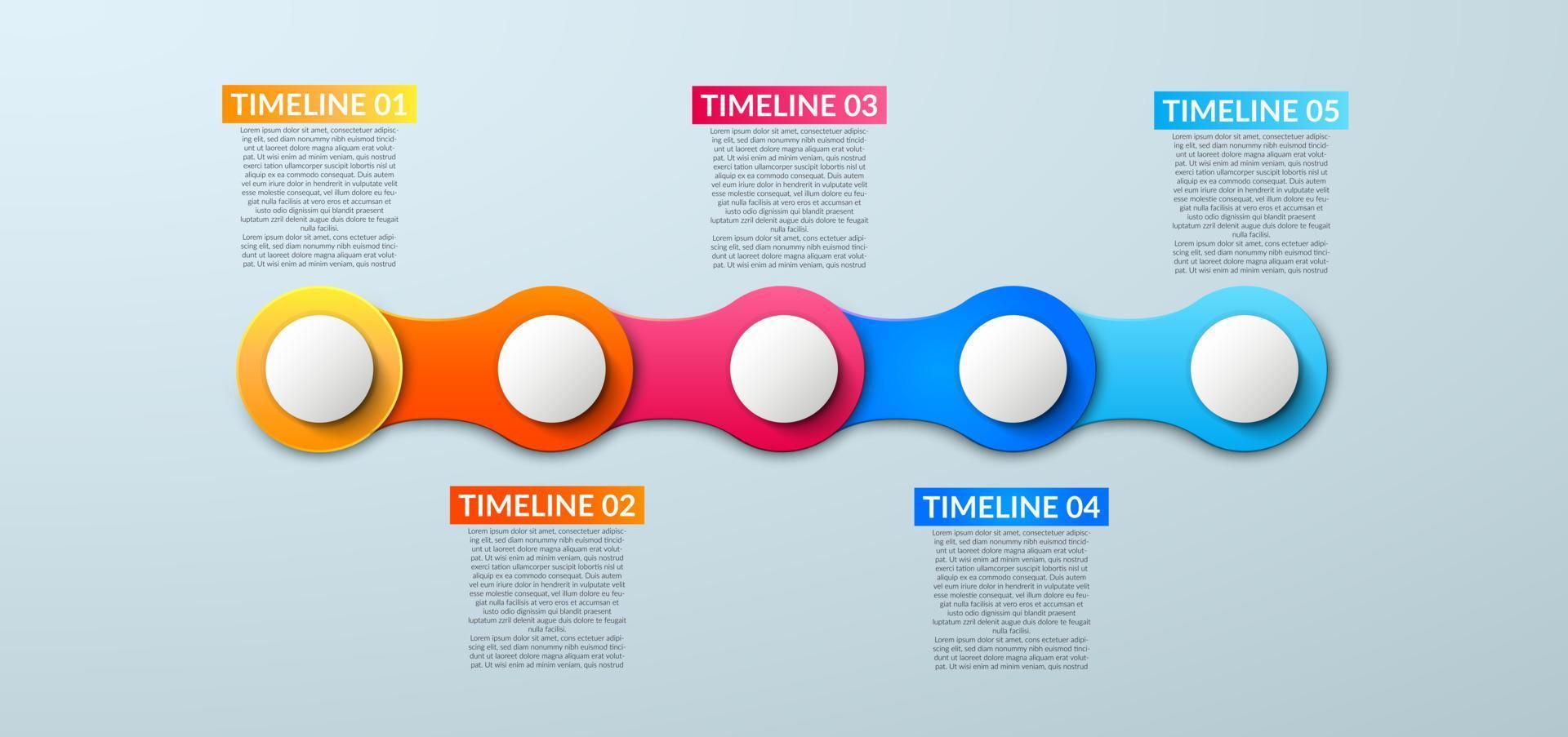 Business Infographic. Timeline infographics design vector. Abstract infographics options template. Vector illustration. Business concept with 5 options, steps, or processes.