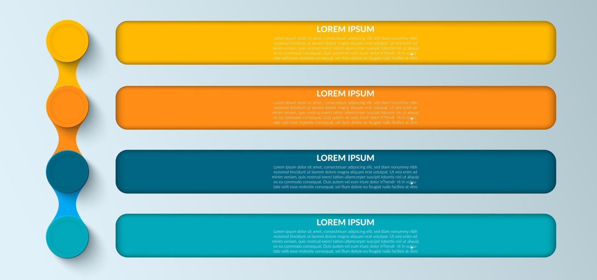 Business Infographic. Modern infographic template. Abstract  diagram with 4 steps, options, parts or processes. Vector business template for presentation. Creative concept for infographic