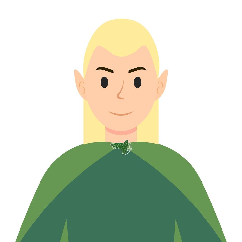 Elf Character on white background vector