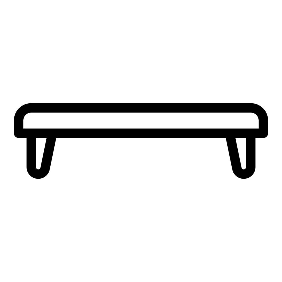Coffee table icon line isolated on white background. Black flat thin icon on modern outline style. Linear symbol and editable stroke. Simple and pixel perfect stroke vector illustration.