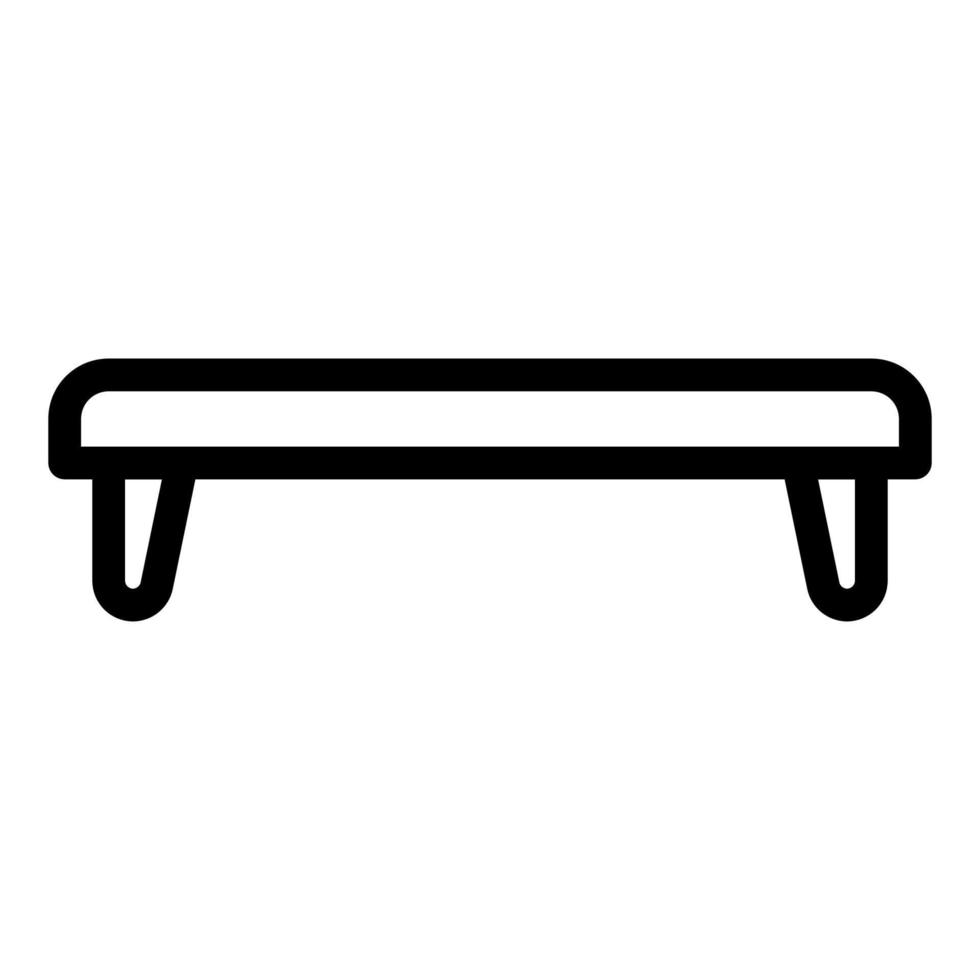 línea de icono de mesa de café aislada sobre fondo blanco. icono negro plano y delgado en el estilo de contorno moderno. símbolo lineal y trazo editable. ilustración de vector de trazo simple y perfecto de píxeles.