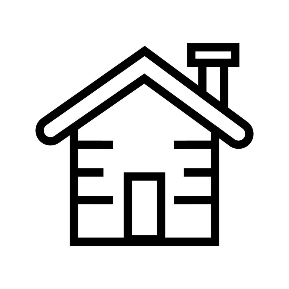 Cabin line icon isolated on white background. Black flat thin icon on modern outline style. Linear symbol and editable stroke. Simple and pixel perfect stroke vector illustration.