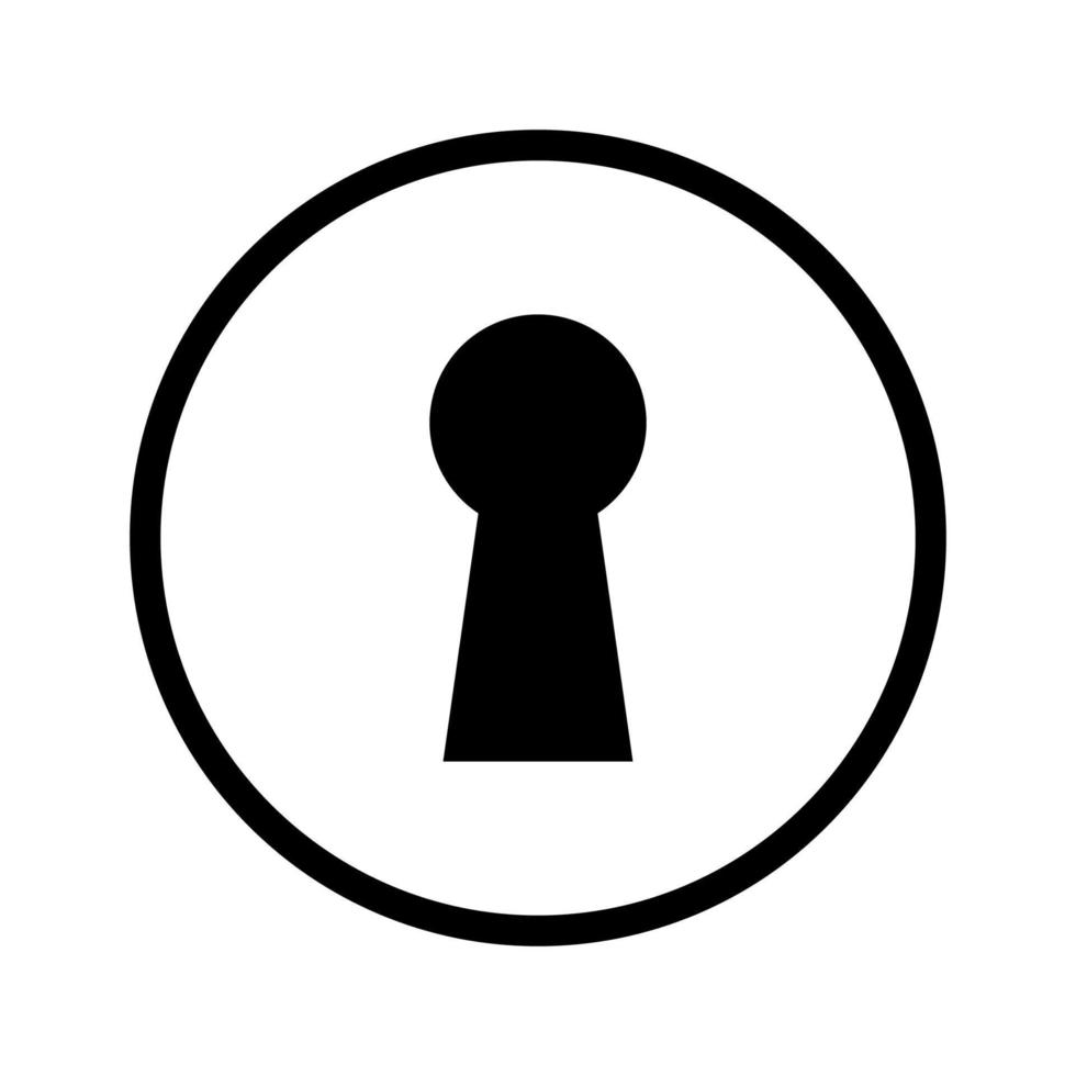Keyhole line icon isolated on white background. Black flat thin icon on modern outline style. Linear symbol and editable stroke. Simple and pixel perfect stroke vector illustration.