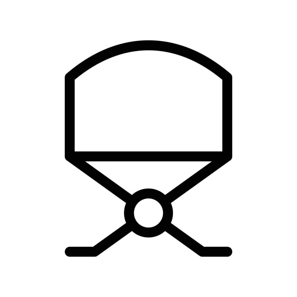 icono de línea de silla de director aislado sobre fondo blanco. icono negro plano y delgado en el estilo de contorno moderno. símbolo lineal y trazo editable. ilustración de vector de trazo simple y perfecto de píxeles.