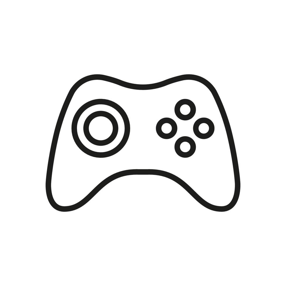 Joystick for Game Console, Computer, PS Line Icon. Joypad, Game Controller for Videogame Pictogram. Computer Gamepad, Play Equipment Outline Symbol. Editable Stroke. Isolated Vector Illustration.