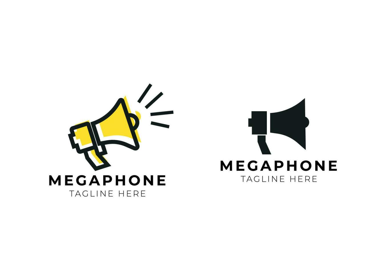 plantilla de diseño de logotipo de megáfono vector