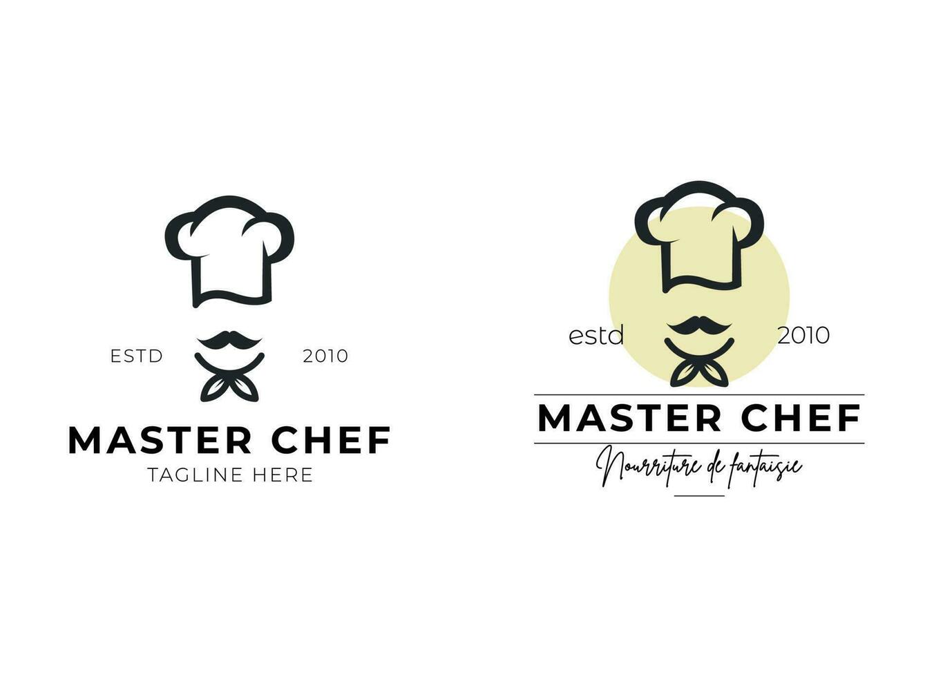 Chef Restaurant Logo Stock Illustrations Template vector