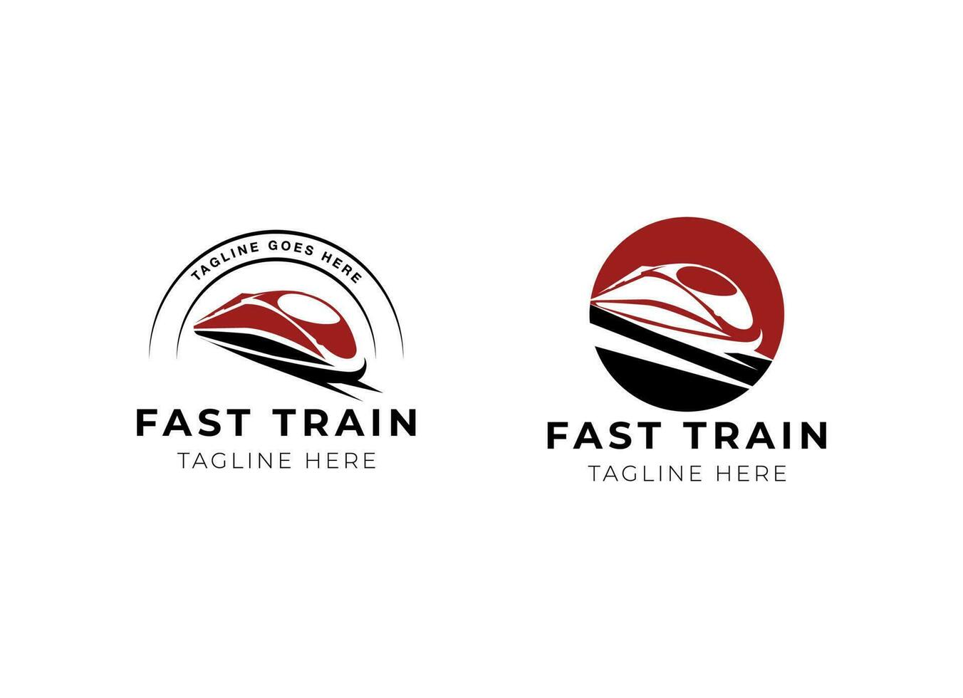 High speed train illustration logo vector