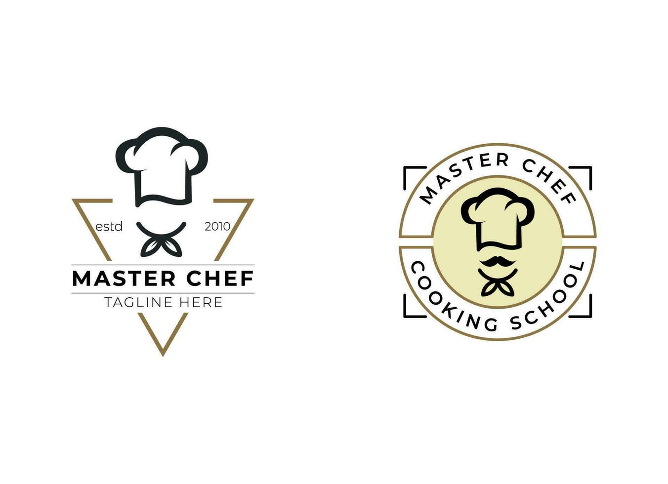 plantilla de ilustraciones de stock de logotipo de restaurante de chef vector