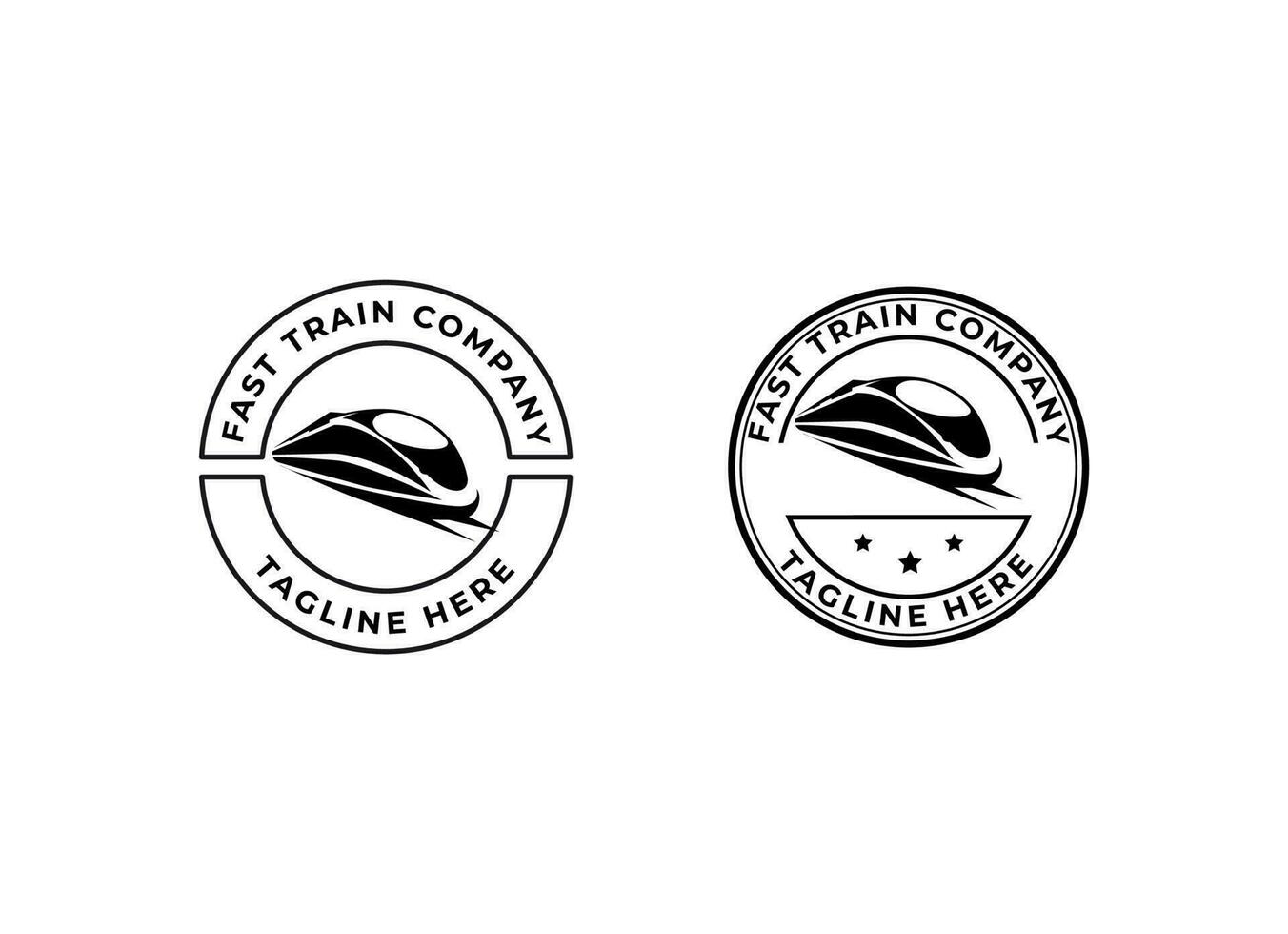 logotipo de ilustración de tren de alta velocidad vector