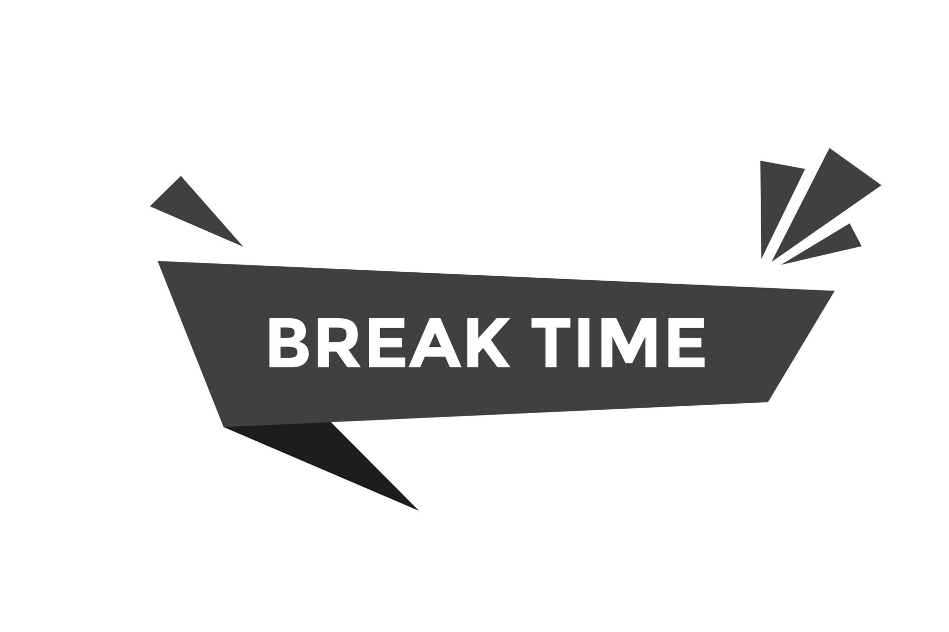 Break time button web banner templates. Vector Illustration 17287574