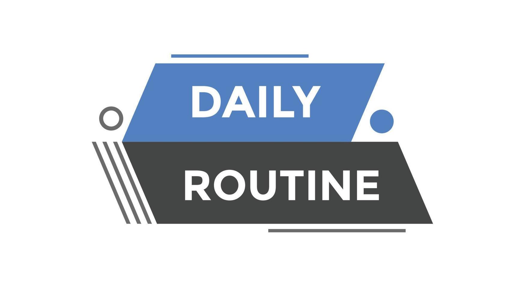 Daily routine button web banner templates. Vector Illustration 17287631 ...