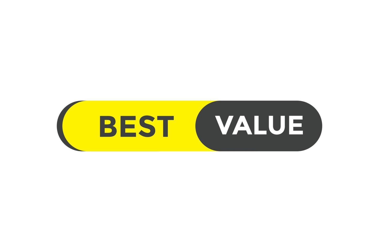 Best value button web banner templates. Vector Illustration