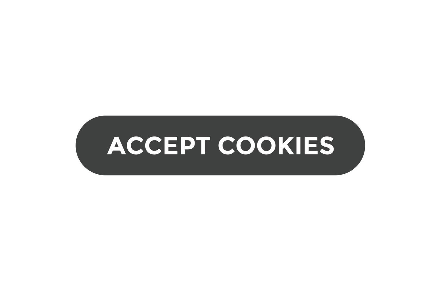 Accept cookies button web banner templates. Vector Illustration