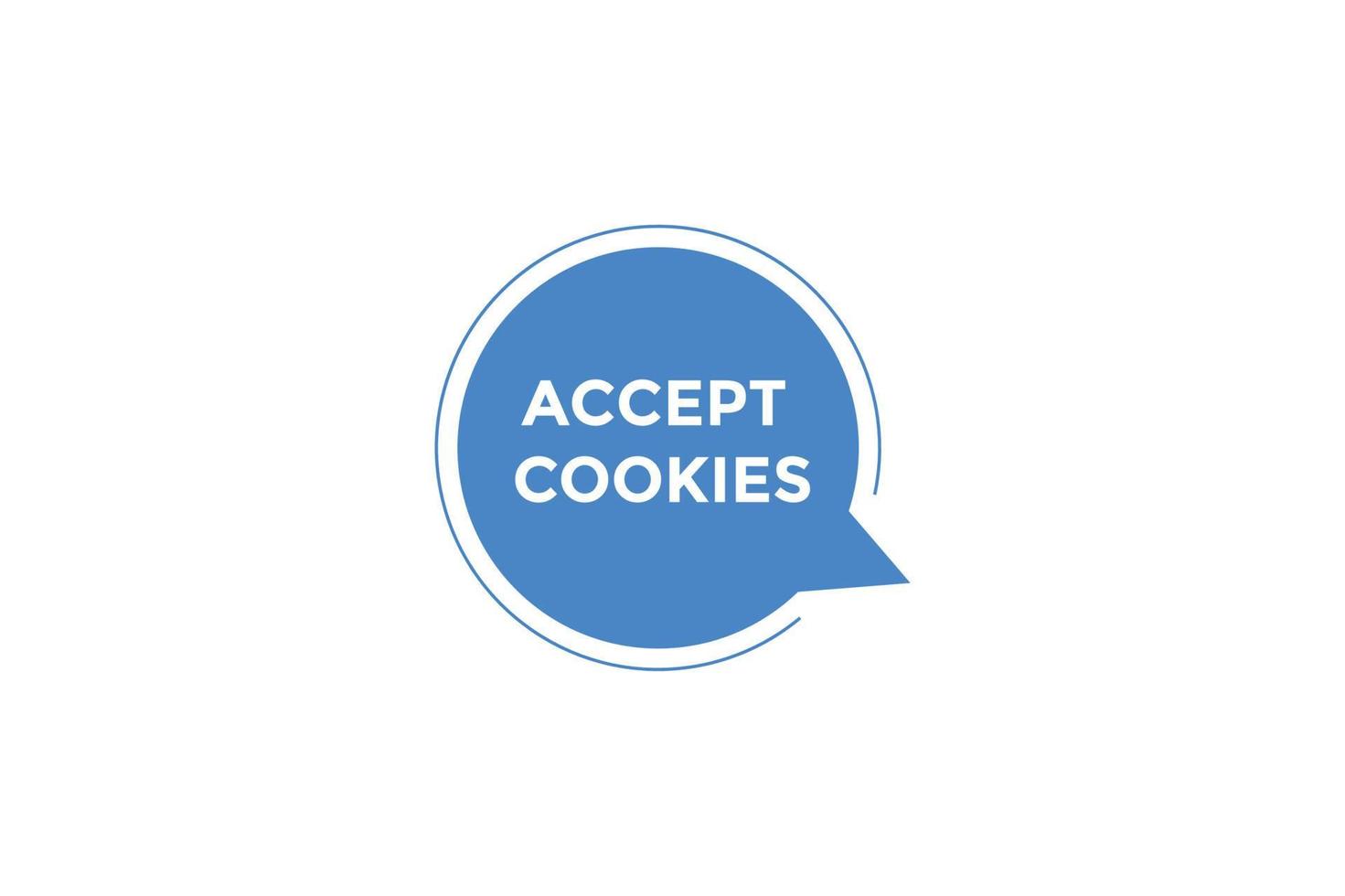Accept cookies button web banner templates. Vector Illustration