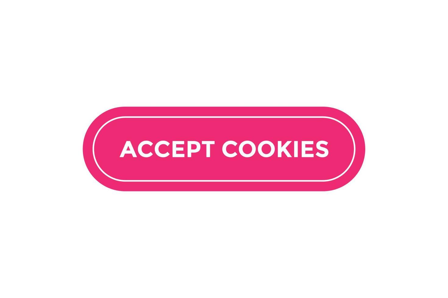 Accept cookies button web banner templates. Vector Illustration