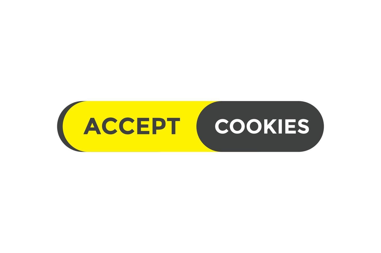 Accept cookies button web banner templates. Vector Illustration