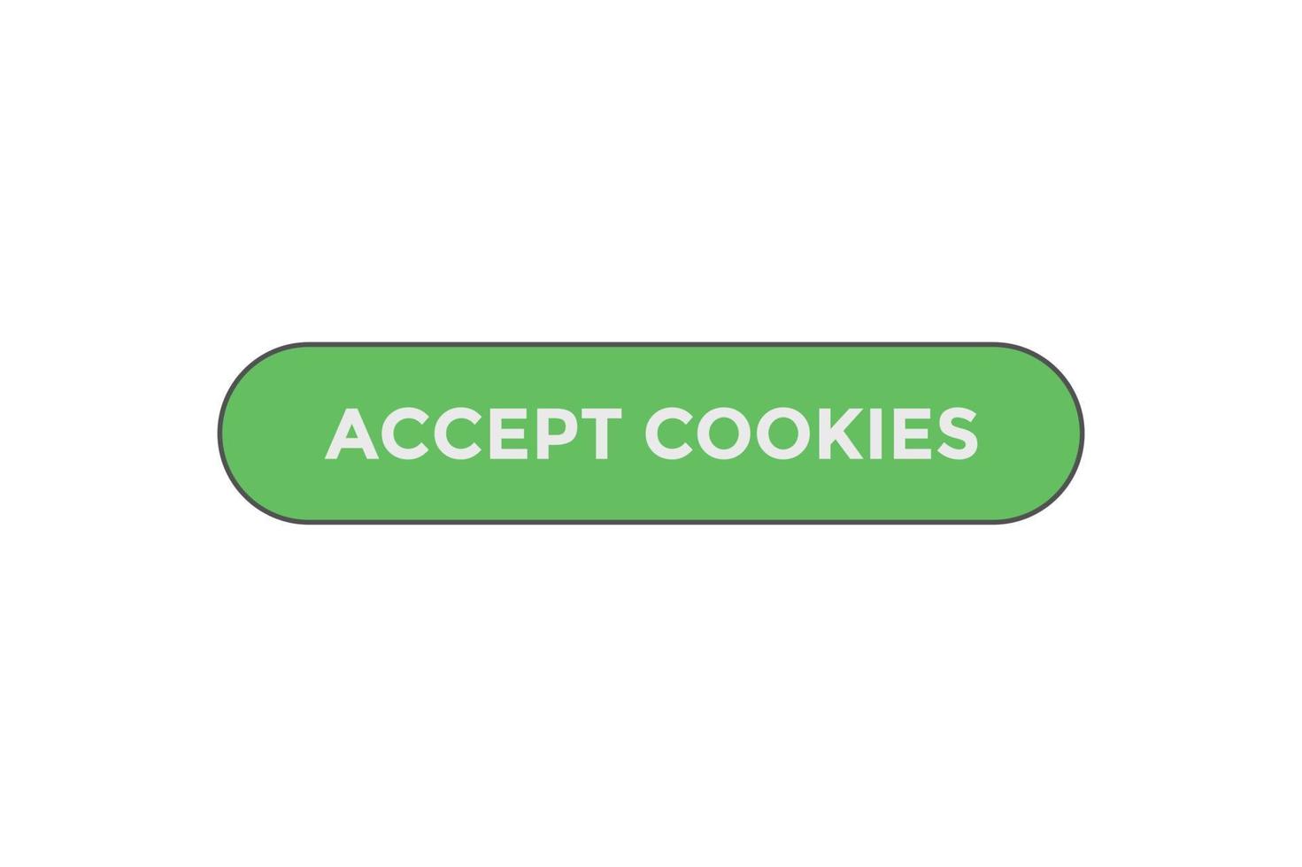 Accept cookies button web banner templates. Vector Illustration