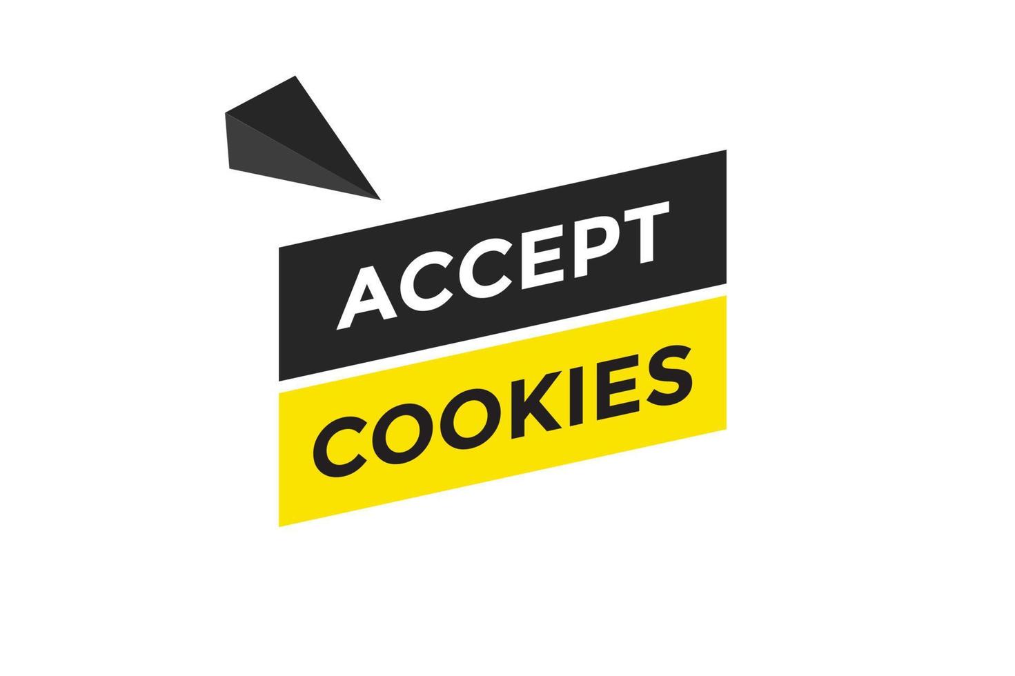 Accept cookies button web banner templates. Vector Illustration