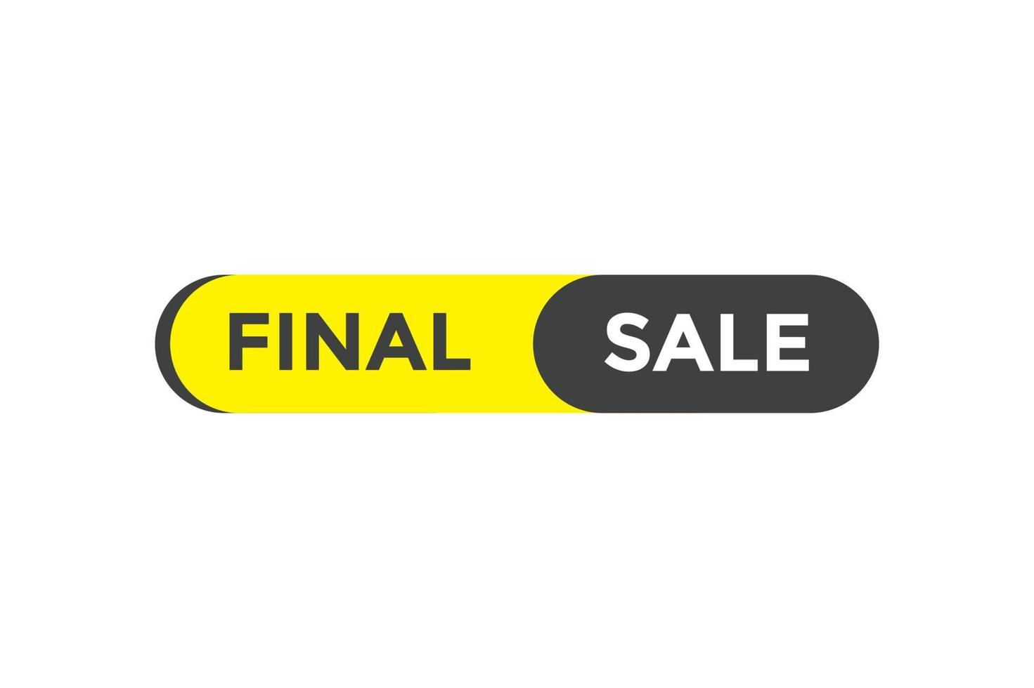 Final sale button web banner templates. Vector Illustration