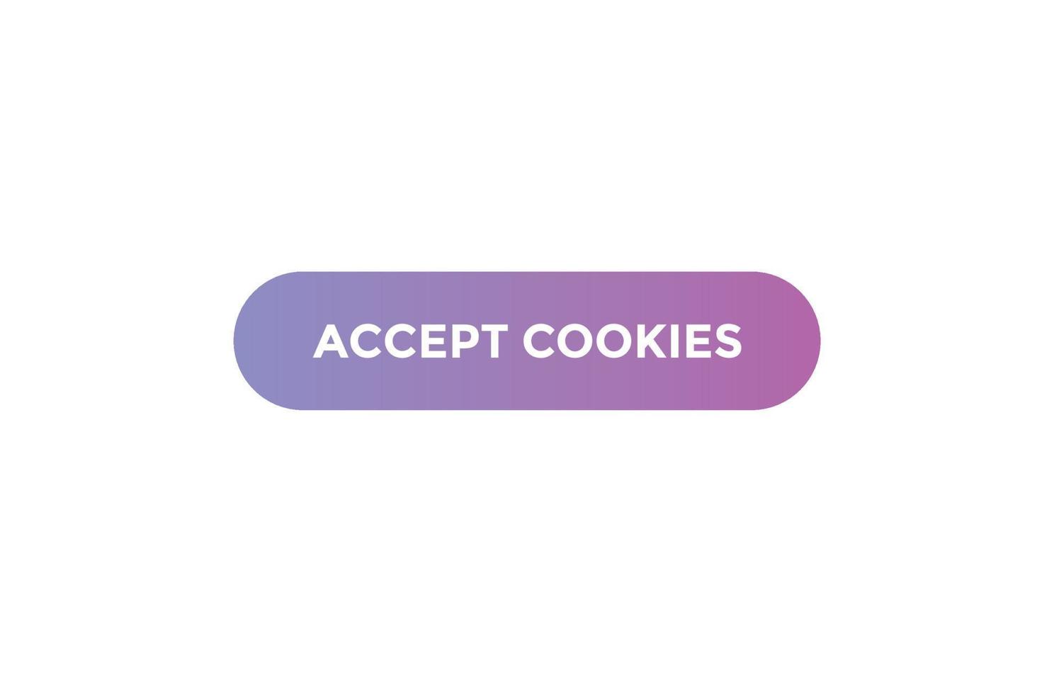 Accept cookies button web banner templates. Vector Illustration