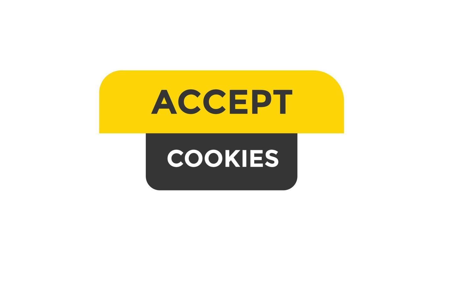 Accept cookies button web banner templates. Vector Illustration