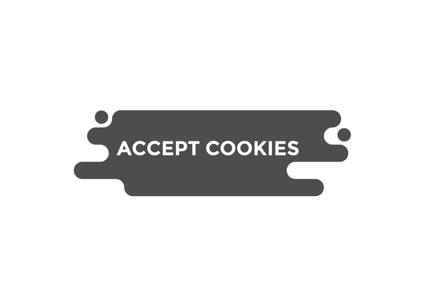 Accept cookies button web banner templates. Vector Illustration