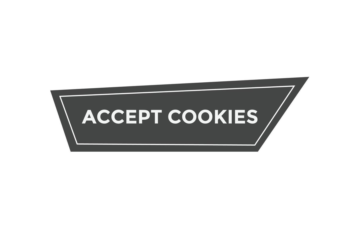 Accept cookies button web banner templates. Vector Illustration