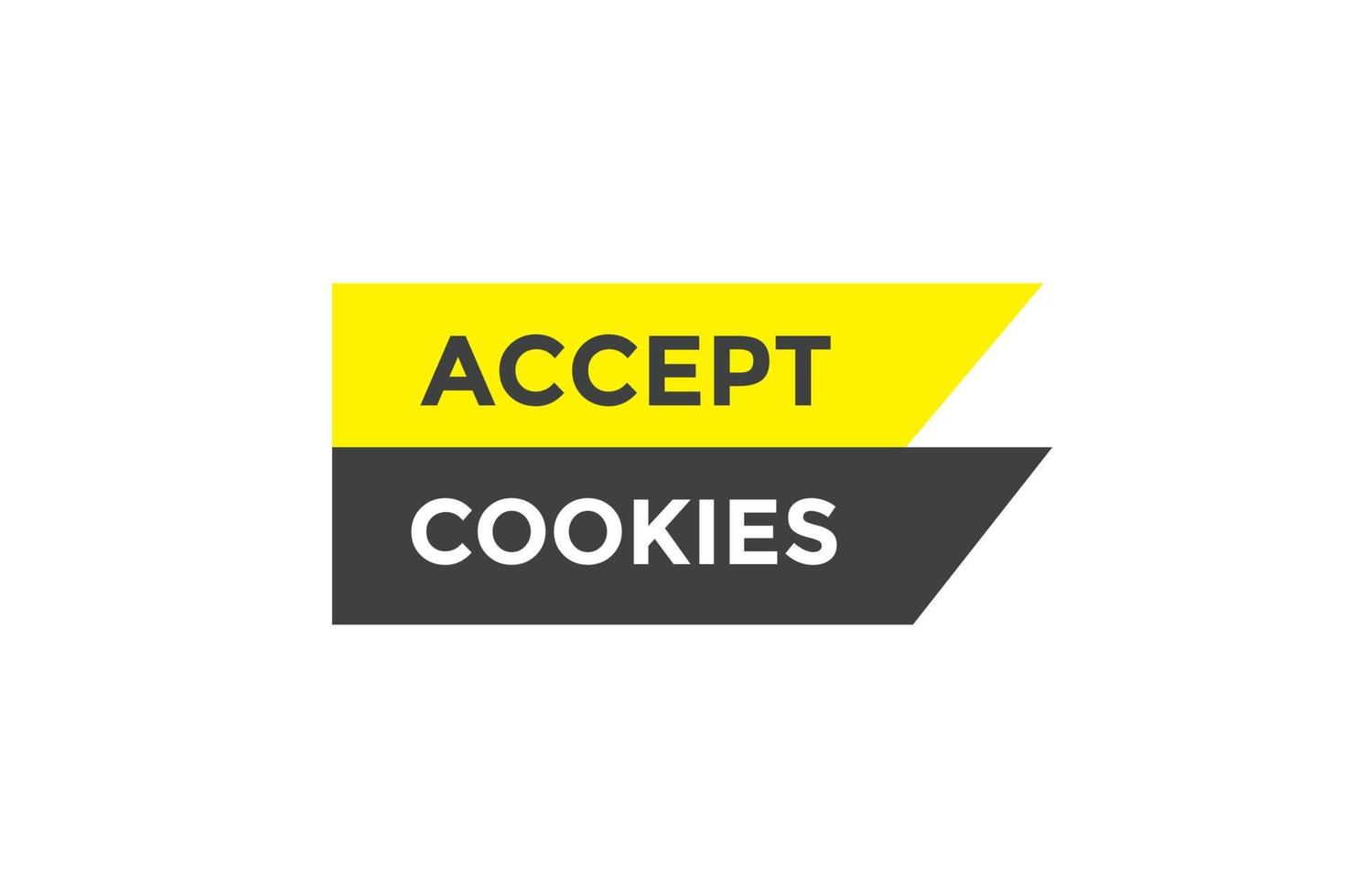 Accept cookies button web banner templates. Vector Illustration