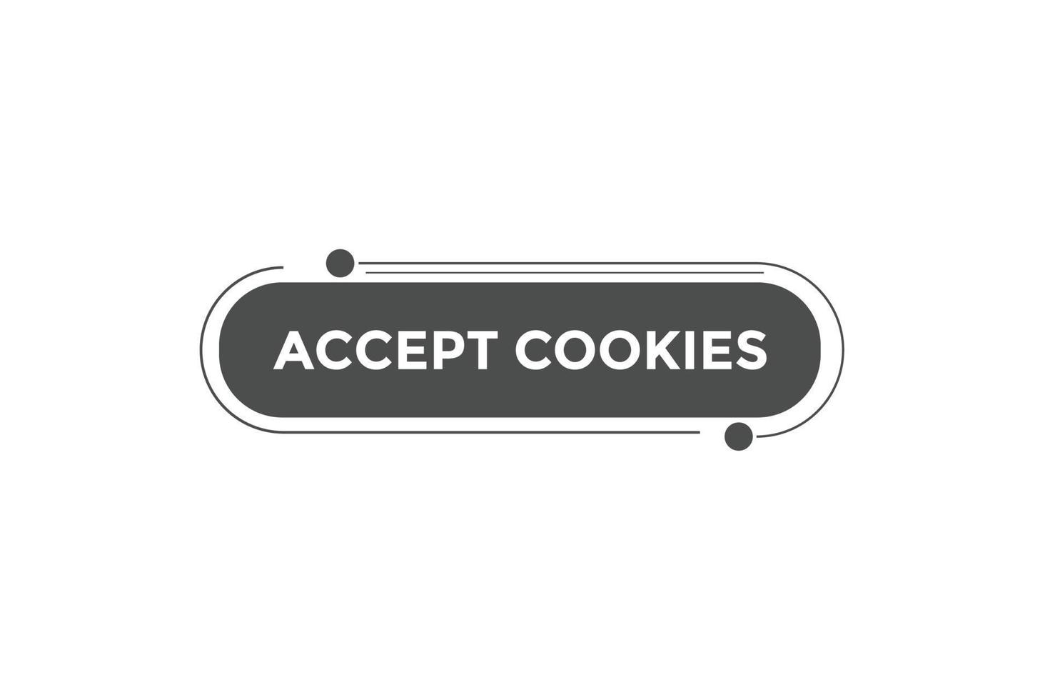 Accept cookies button web banner templates. Vector Illustration